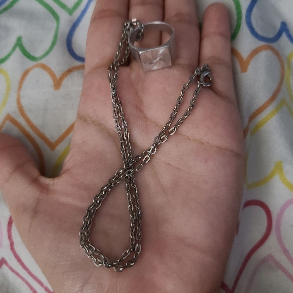 🏷Unisex Necklace chain and ring